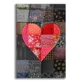 thumbnail image 1 of Epic Art 'Patch Heart Pink Gray' by Rachel Caldwell, Acrylic Glass Wall Art, 12"x16", 1 of 8