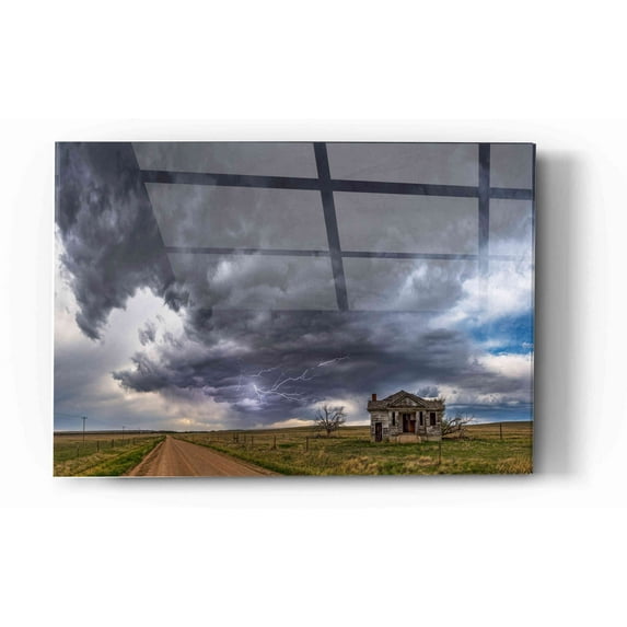 Epic Art "Pawnee School Storm" by Darren White, Acrylic Glass Wall Art, 12"x16"