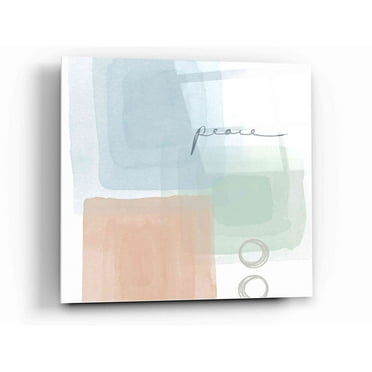Epic Art 'Peace' by Linda Woods, Acrylic Glass Wall Art, 12"x12"