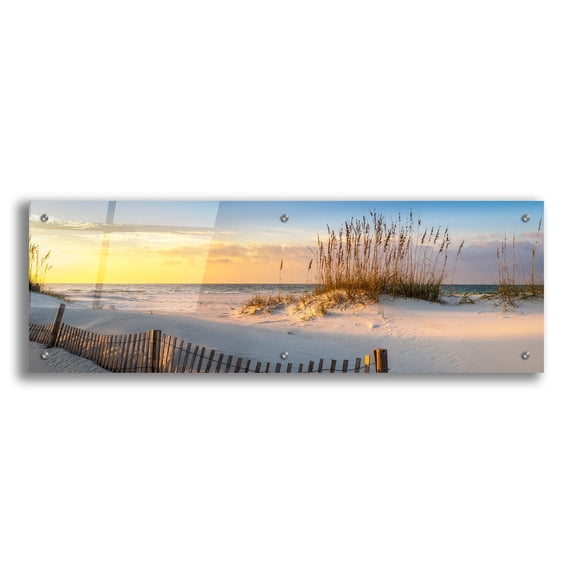 Epic Art 'Pensacola Beach Sunrise' by H.J. Herrera, Acrylic Glass Wall Art, 36"x12"
