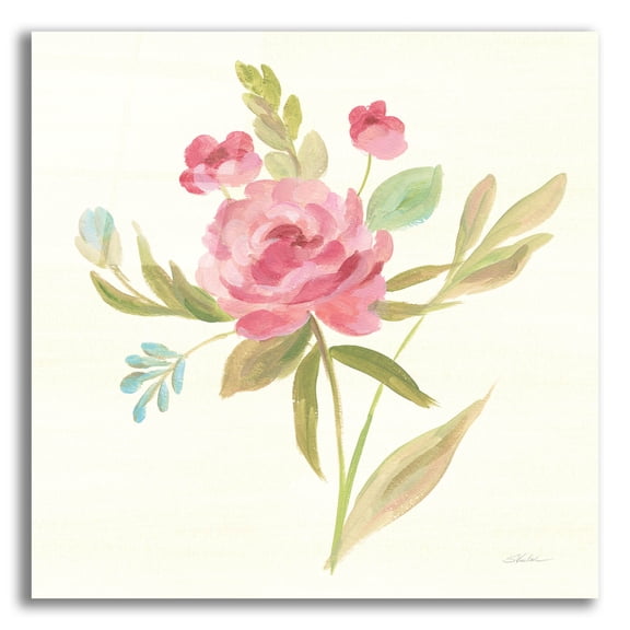 Epic Art 'Petals and Blossoms V' by Silvia Vassileva, Acrylic Glass Wall Art, 12"x12"