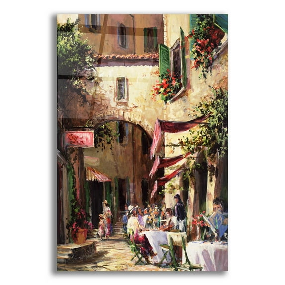 Epic Art 'Piazza' by Art Fronckowiak, Acrylic Glass Wall Art, 12"x16"