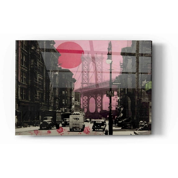 Epic Art 'Pink Haze' by DB Waterman, Acrylic Glass Wall Art, 12"x16"