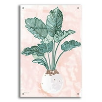 Epic Art 'Pink Palms 1' by Stellar Design Studio, Acrylic Glass Wall Art, 24"x36"