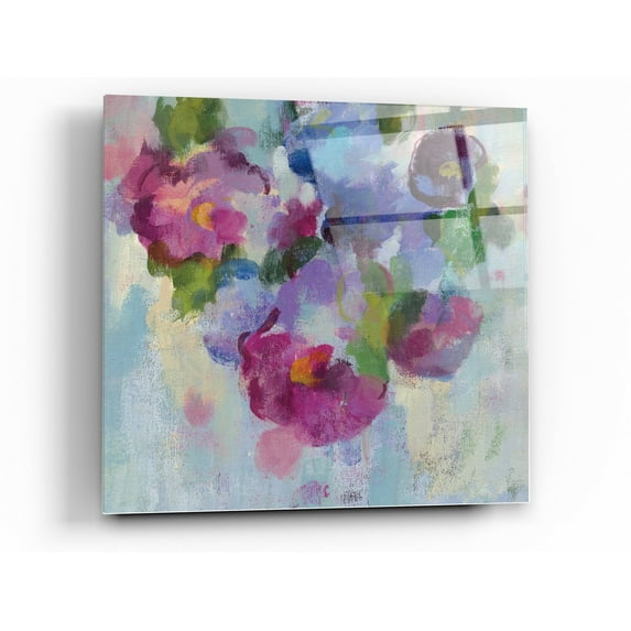 Epic Art 'Pink and Blue III' by Silvia Vassileva, Acrylic Glass Wall Art, 36"x36"
