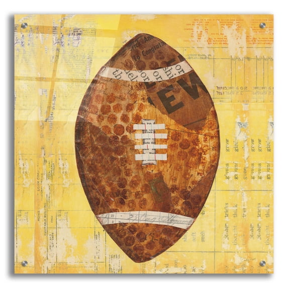 Epic Art 'Play Ball II' by Courtney Prahl, Acrylic Glass Wall Art, 24"x24"