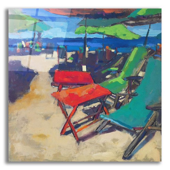 Epic Art ' Playa' by Page Pearson Railsback, Acrylic Glass Wall Art, 12"x12"