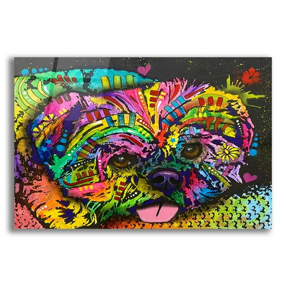 Epic Art 'Pooped Pupper' by Dean Russo, Acrylic Glass Wall Art, 24"x16"