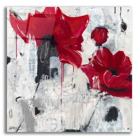 Epic Art 'Poppy Love' by Pamela K. Beer Acrylic Glass Wall Art, 36"x36"