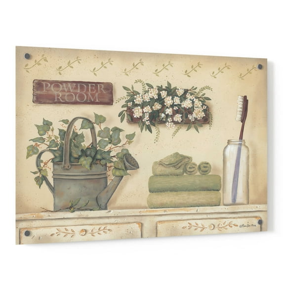 Epic Art 'Powder Room' by Pam Britton, Acrylic Glass Wall Art, 36"x24"