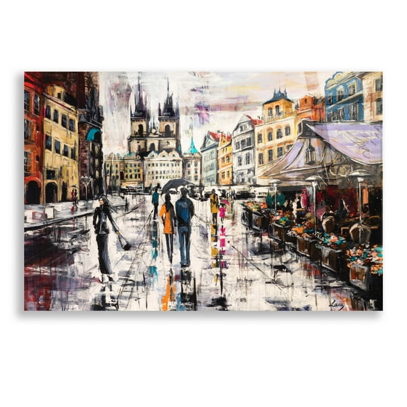 Epic Art 'Prague Staromestska,' Acrylic Glass Wall Art, 16"x12"