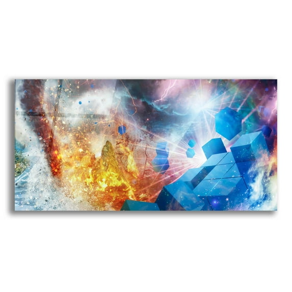 Epic Art 'Press Start Part 2' by Mario Sanchez Nevado, Acrylic Glass Wall Art, 24"x12"