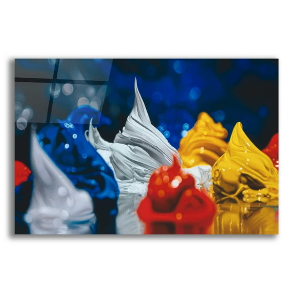 Epic Art 'Primary Color' by Francois Chartier, Acrylic Glass Wall Art, 24"x16"