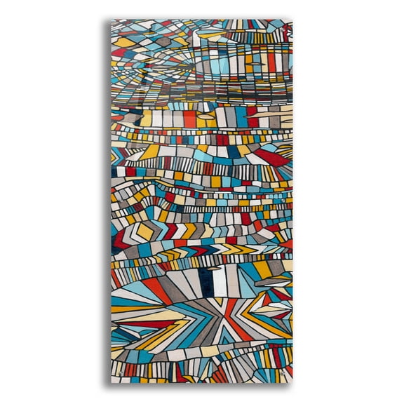 Epic Art 'Primary Grain II' by Nikki Galapon, Acrylic Glass Wall Art, 24" x 48"