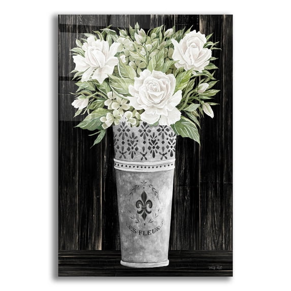 Epic Art 'Punched Tin Floral III' by Cindy Jacobs, Acrylic Glass Wall Art, 16"x24"