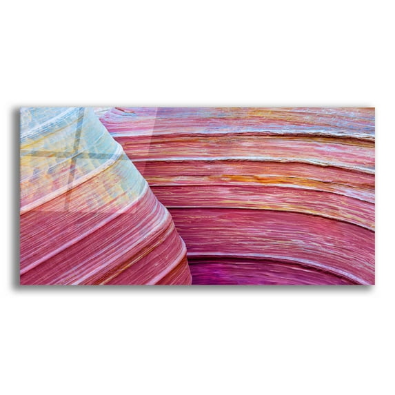Epic Art 'Rainbow Rocks' by Thomas Haney, Acrylic Glass Wall Art, 24"x12"