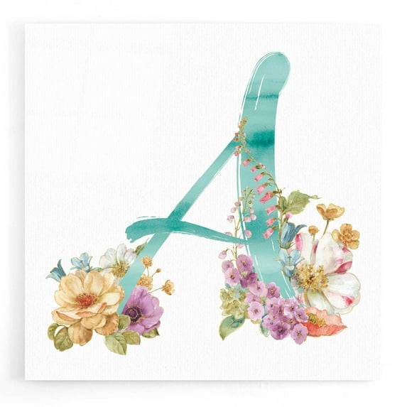 Epic Art 'Rainbow Seeds Monogram A,' by Lisa Audit, Acrylic Glass Wall Art, 12"x12"