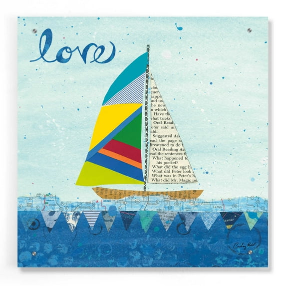 Epic Art 'Rainbow Spinnakers I' by Courtney Prahl, Acrylic Glass Wall Art, 24"x24"