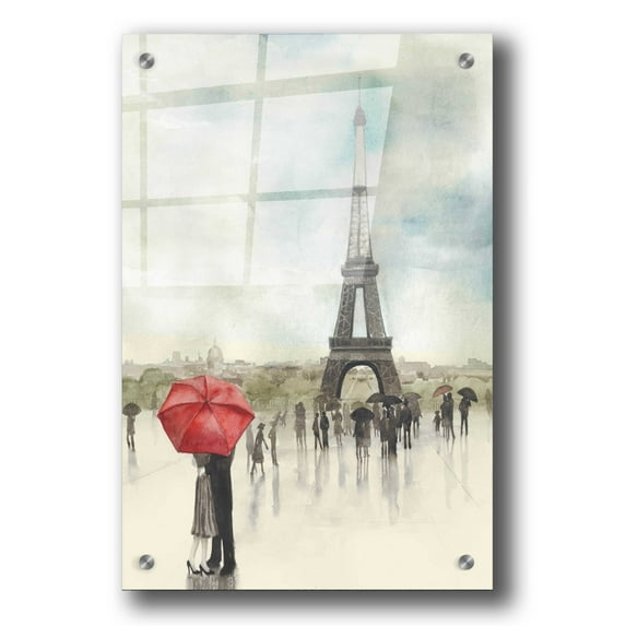 Epic Art 'Rainy Day Lovers I' by Grace Popp, Acrylic Wall Glass, 24"x36"