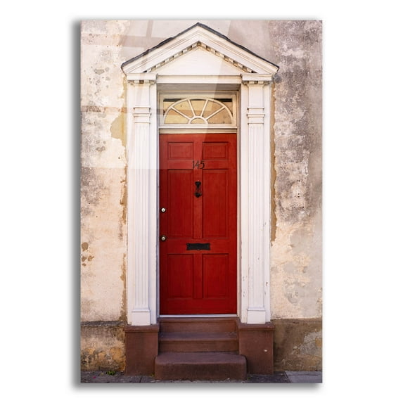 Epic Art 'Red Door' by Epic Portfolio, Acrylic Glass Wall Art, 16"x24"