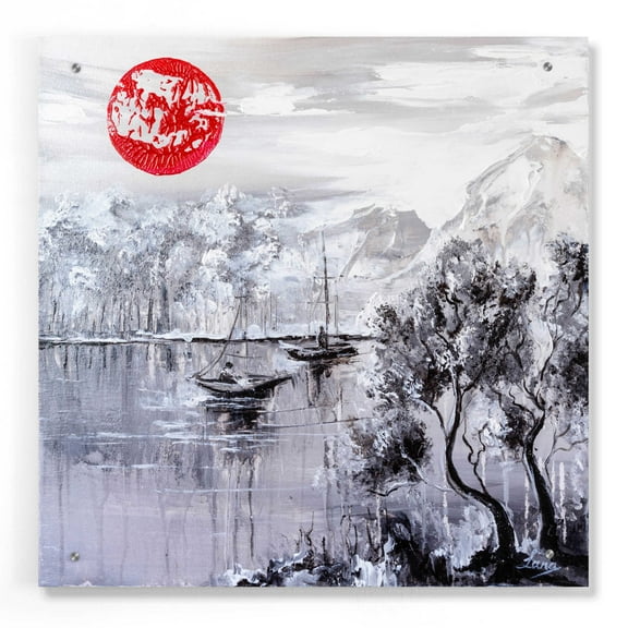 Epic Art 'Reflected Serenity,' Acrylic Glass Wall Art, 24"x24"