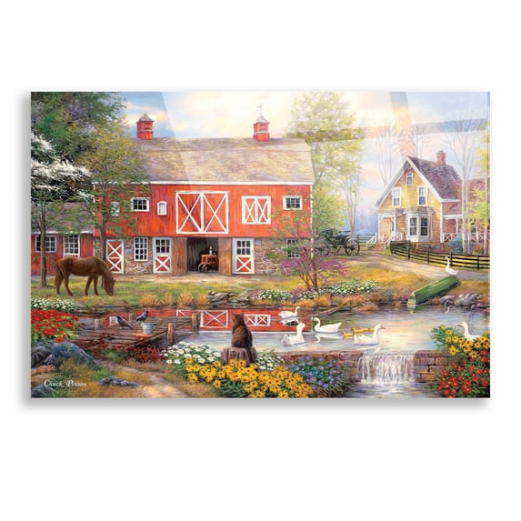 Epic Art 'Reflections On Country Living' by Chuck Pinson, Acrylic Glass Wall Art, 16"x12"