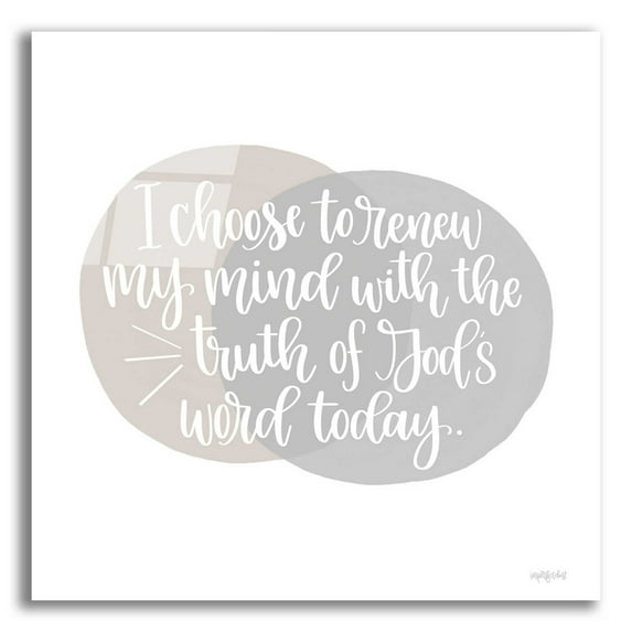 Epic Art 'Renew My Mind' by Imperfect Dust, Acrylic Glass Wall Art, 12"x12"