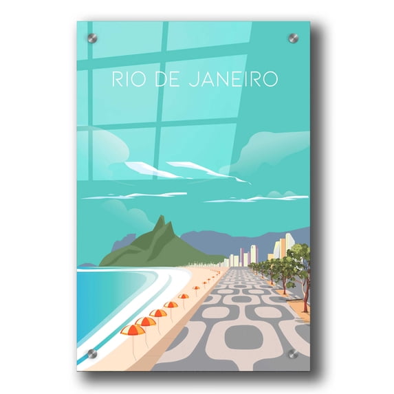 Epic Art 'Rio' by Arctic Frame Studio, Acrylic Glass Wall Art, 24"x36"