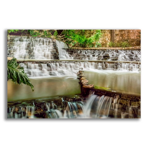 Epic Art 'Riverwalk Waterfall 2' by Grace Fine Arts Photography, Acrylic Glass Wall Art, 16"x12"