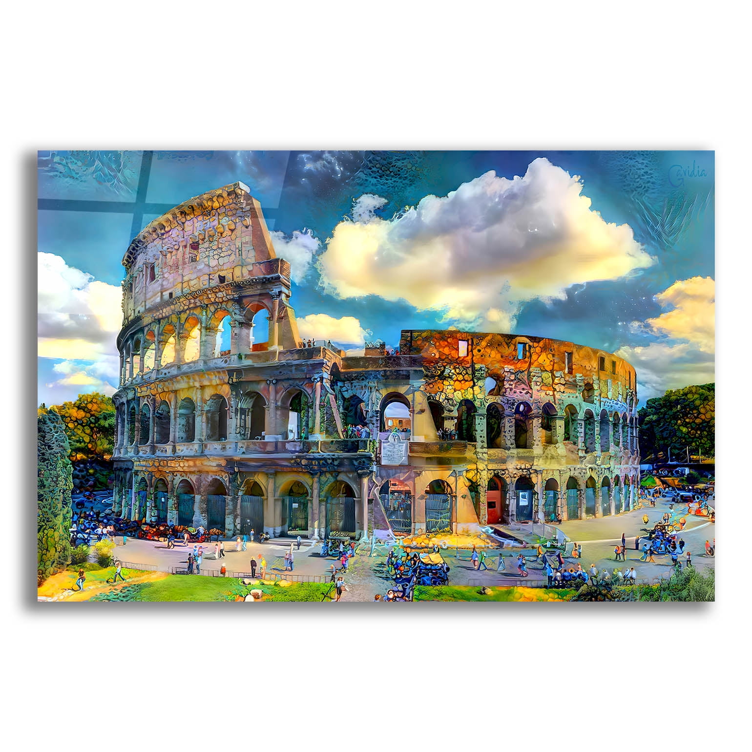 Epic Art 'Rome Italy Colosseum Ver1' by Pedro Gavidia, Acrylic