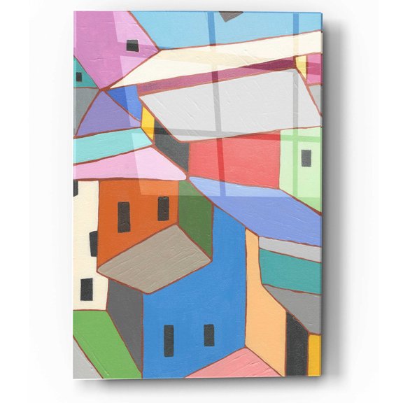 Epic Art 'Rooftops in Color XII' by Nikki Galapon, Acrylic Glass Wall Art, 12"x16"