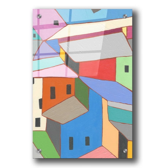 Epic Art 'Rooftops in Color XII' by Nikki Galapon, Acrylic Glass Wall Art, 24"x36"