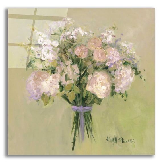 Epic Art 'Rose Bouquet 1' by Allayn Stevens, Acrylic Glass Wall Art, 12"x12"
