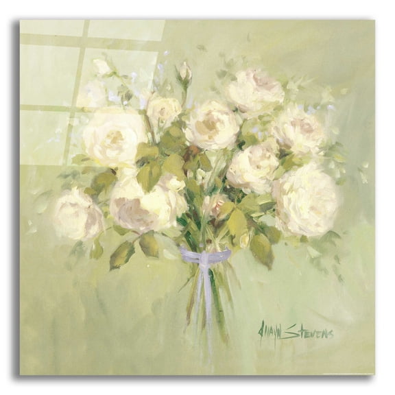 Epic Art 'Rose Bouquet 2' by Allayn Stevens, Acrylic Glass Wall Art, 12"x12"