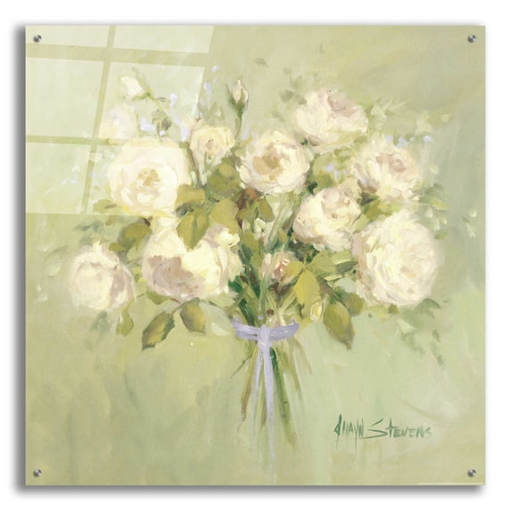 Epic Art 'Rose Bouquet 2' by Allayn Stevens, Acrylic Glass Wall Art, 36"x36"