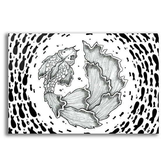 Epic Art 'Round and Round' by Avery Multer, Acrylic Glass Wall Art, 24"x16"