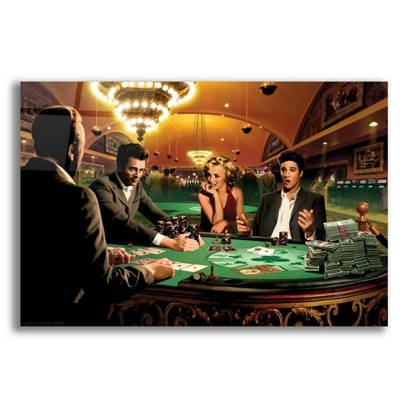 Epic Art 'Royal Flush' by Chris Consani, Acrylic Glass Wall Art, 16"x12"