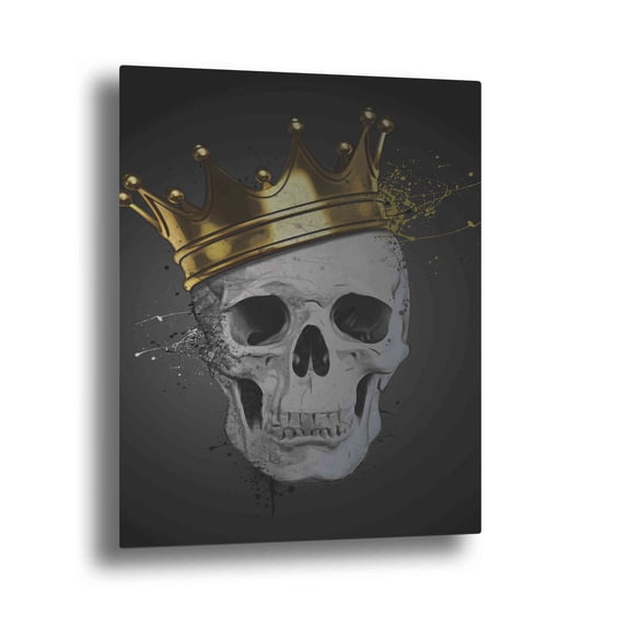 Epic Art "Royal Skull" by Nicklas Gustafsson, on Brushed Aluminum, 30"x45"