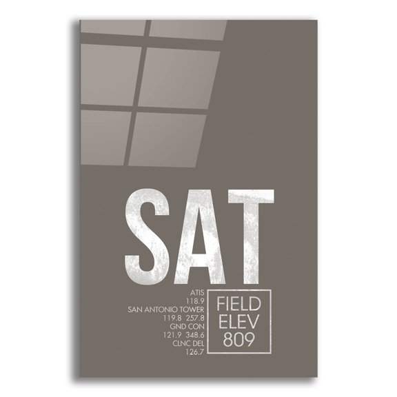 Epic Art 'SAT ATC' by O8 Left, Acrylic Glass Wall Art, 12"x16"