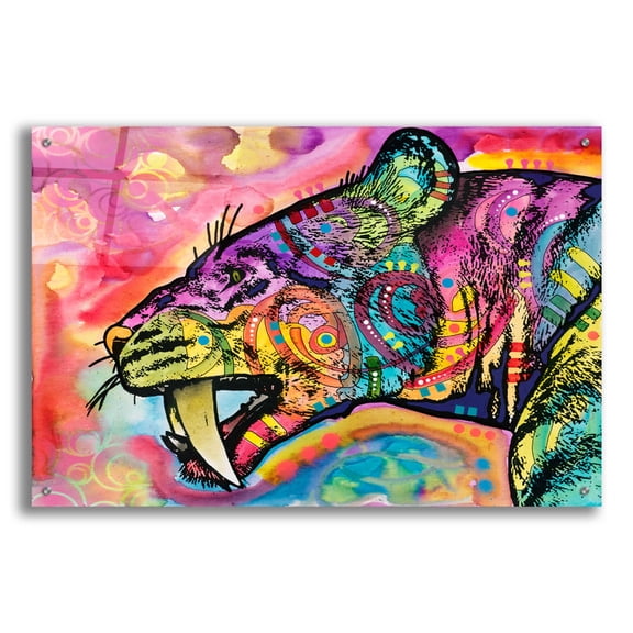 Epic Art 'Saber Tooth' by Dean Russo, Acrylic Glass Wall Art, 36"x24"