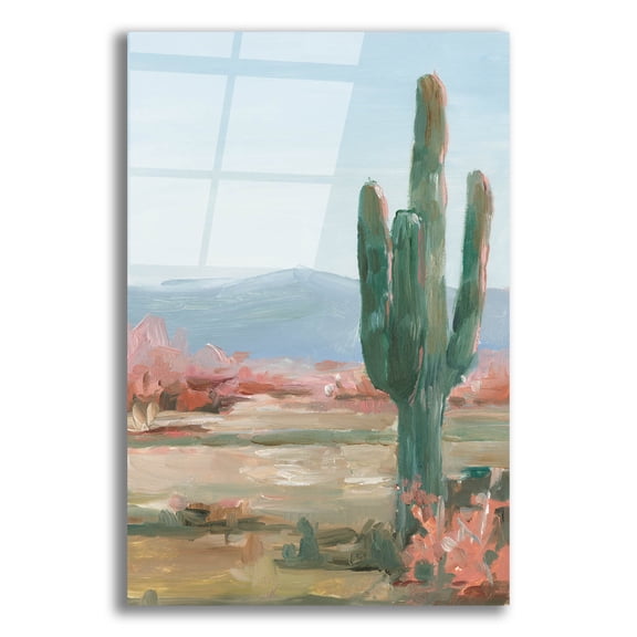 Epic Art 'Saguaro Cactus Study 2' by Ethan Harper Acrylic Glass Wall Art, 12" x 16"
