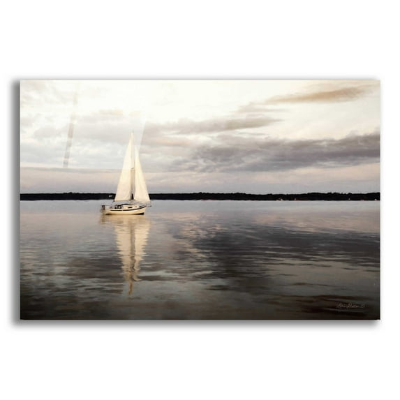 Epic Art 'Sail Away Sailboat' by Lori Deiter Acrylic Glass Wall Art, 16"x12"