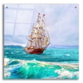 thumbnail image 1 of Epic Art 'Sailing The Ocean' by Ata Alishahi, Acrylic Glass Wall Art, 24"x24", 1 of 8