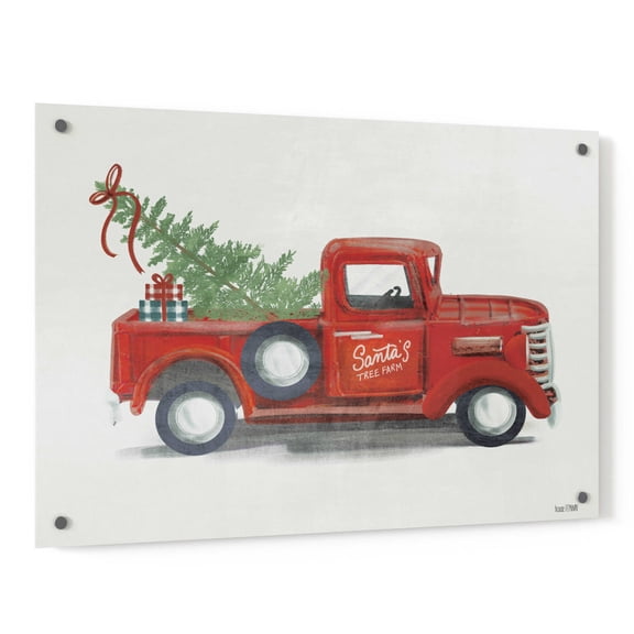Epic Art 'Santa's Tree Farm' by House Fenway, Acrylic Glass Wall Art, 36"x24"