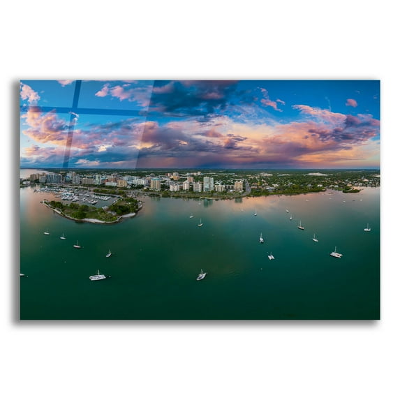 Epic Art 'Sarasota Sunset Crop' by Epic Portfolio, Acrylic Glass Wall Art, 16"x12"
