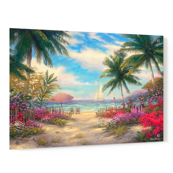 Epic Art 'Sea Breeze Path' by Chuck Pinson, Acrylic Glass Wall Art, 36"x24"