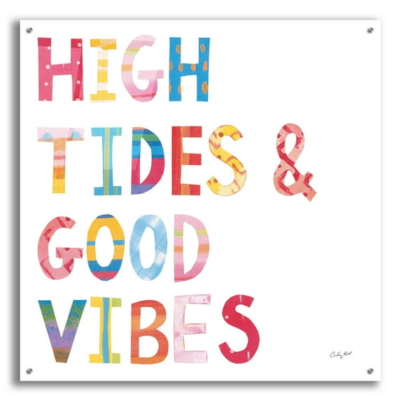 Epic Art 'Sea Sand Sun II by Courtney Prahl, Acrylic Glass Wall Art, 36"x36"