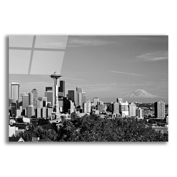 Epic Art 'Seattle Cityscape, Washington 02' by Monte Nagler, Acrylic Glass Wall Art, 16"x12"