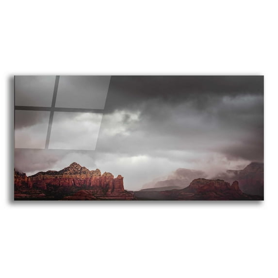 Epic Art 'Sedona Storm' by Don Schwartz, Acrylic Glass Wall Art, 24"x12"