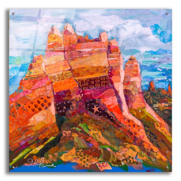 Epic Art 'Sedonas Last Look' by St. Hilaire Elizabeth, Acrylic Glass Wall Art, 36"x36"